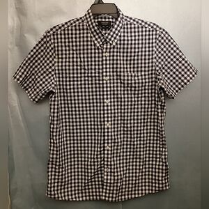 Nordstrom Black and White Plaid Casual Shirt